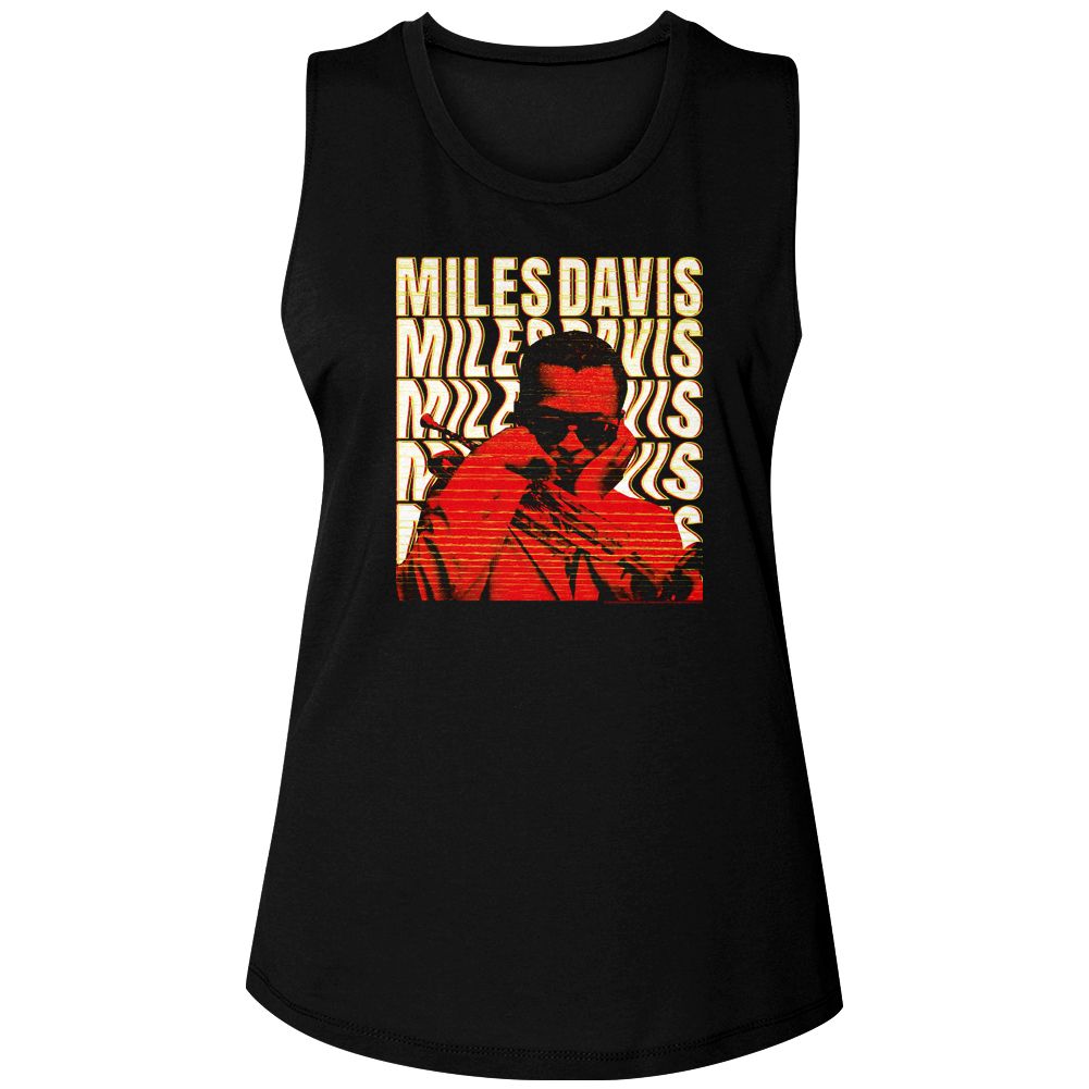Miles Davis Black Ladies Muscle Tank