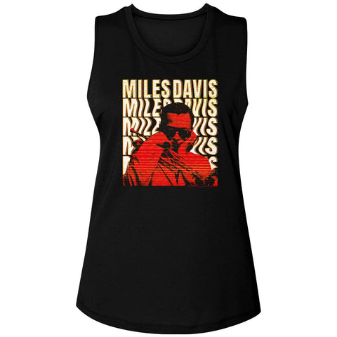 Miles Davis Black Ladies Muscle Tank
