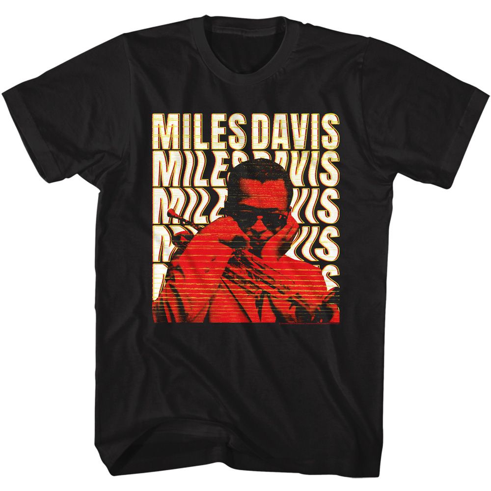 Miles Davis Black Adult S/S Tshirt
