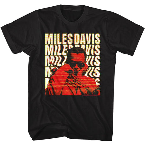 Miles Davis Black Adult S/S Tshirt
