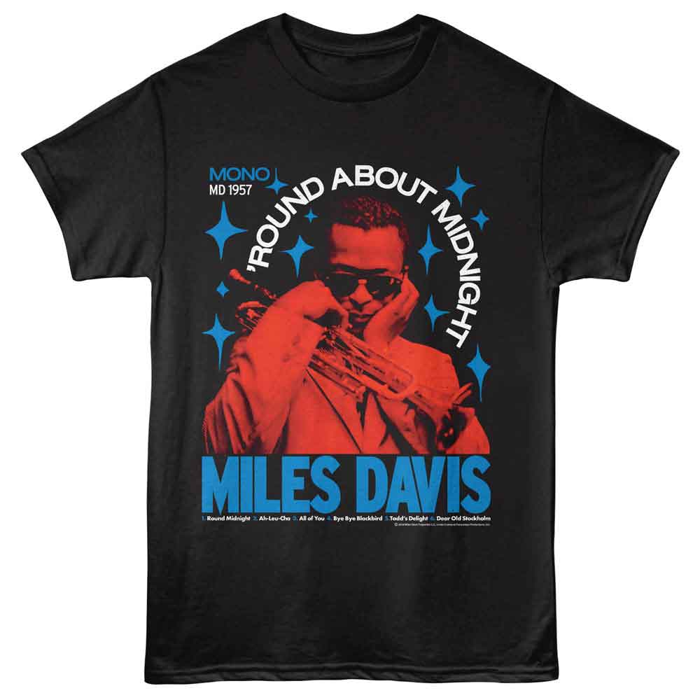 Miles Davis Black Adult S/S Tshirt