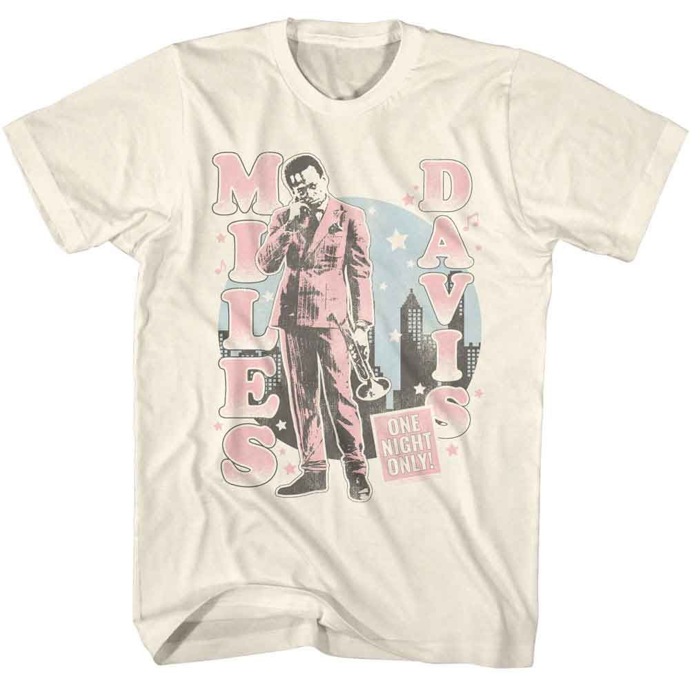 Miles Davis Natural Adult S/S Tshirt
