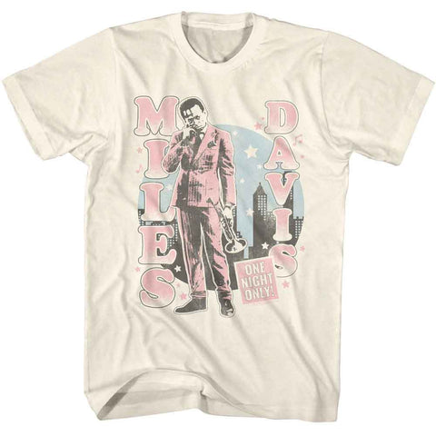 Miles Davis Natural Adult S/S Tshirt