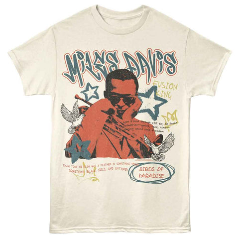 Miles Davis Natural Adult S/S Tshirt