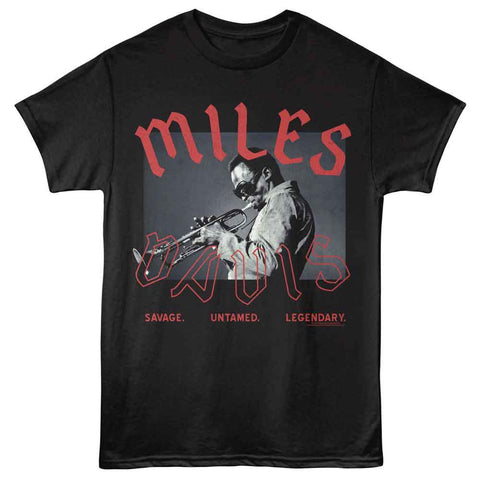 Miles Davis Black Adult S/S Tshirt