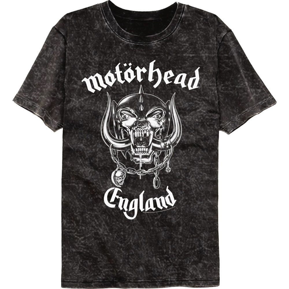 Motorhead Black Adult S/S Mineral Wash Tshirt