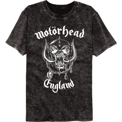 Motorhead Black Adult S/S Mineral Wash Tshirt