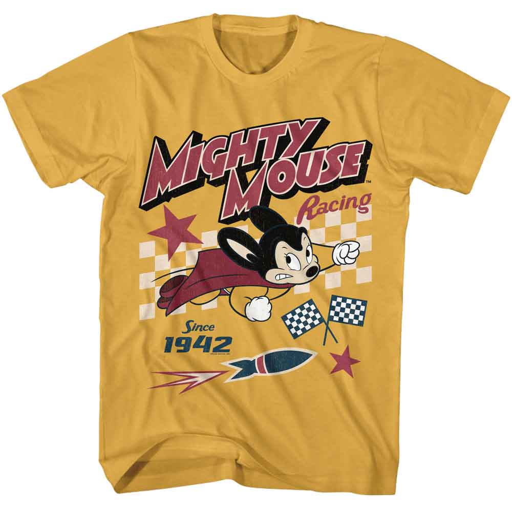 Mighty Mouse Ginger Adult Short Sleeve Tshirt