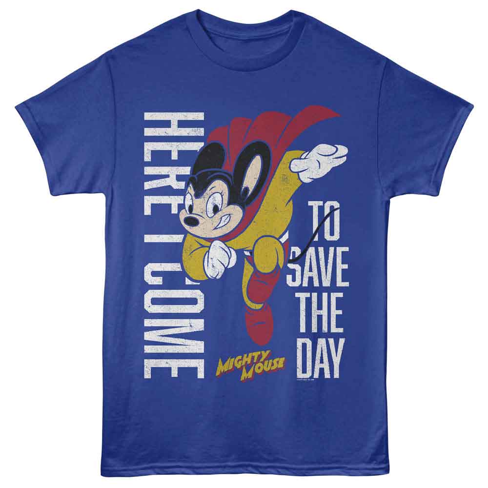 Mighty Mouse Royal Adult Short Sleeve Tshirt