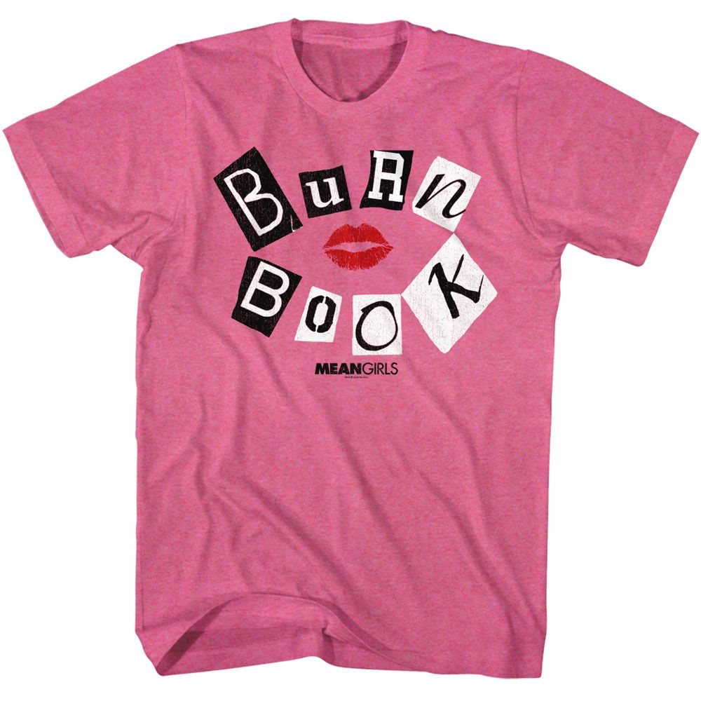 Mean Girls Retro Pink Heather Adult Short Sleeve Tshirt