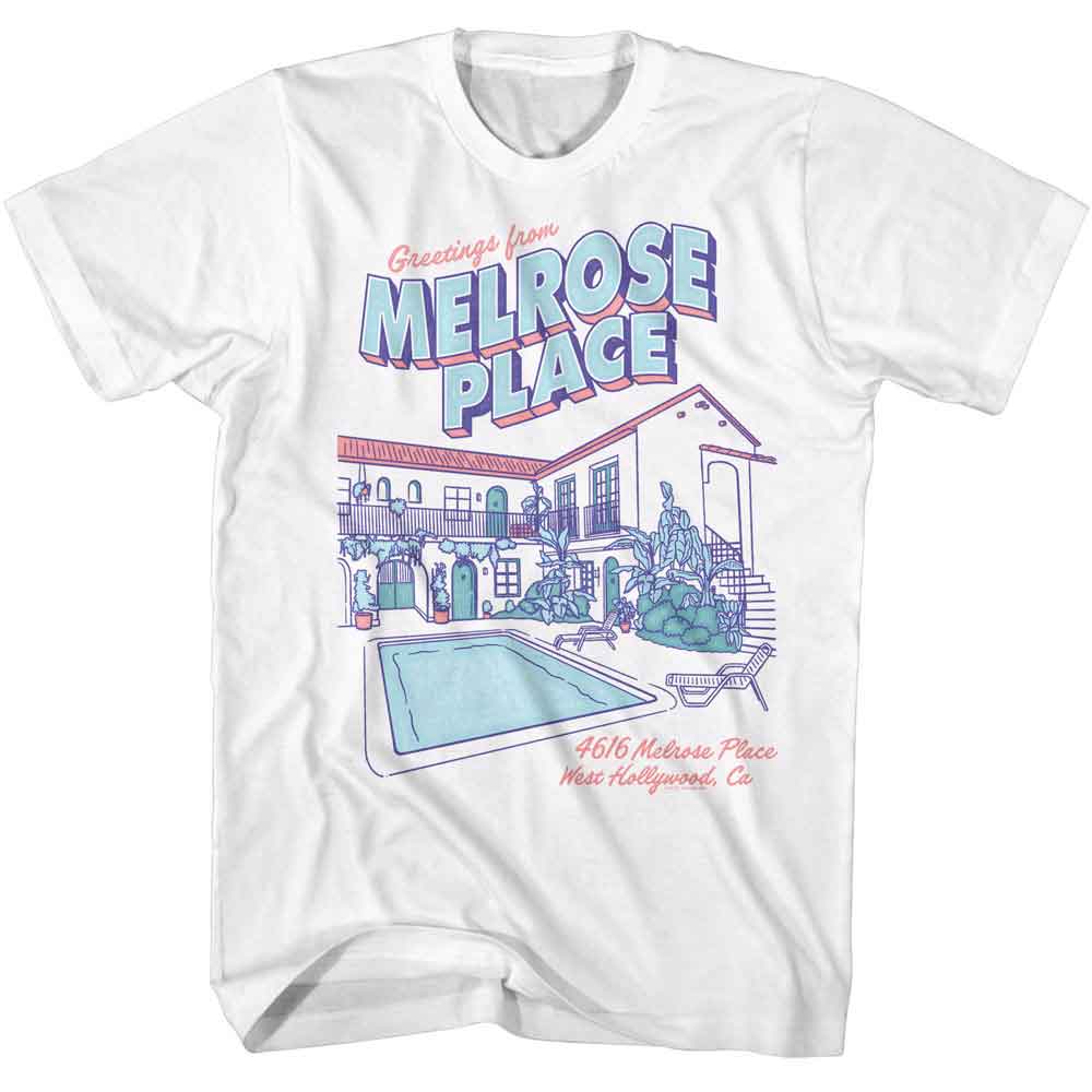 Melrose Place White Adult Short Sleeve Tshirt