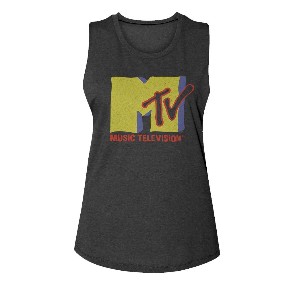 Mtv Charcoal Ladies Muscle Tank