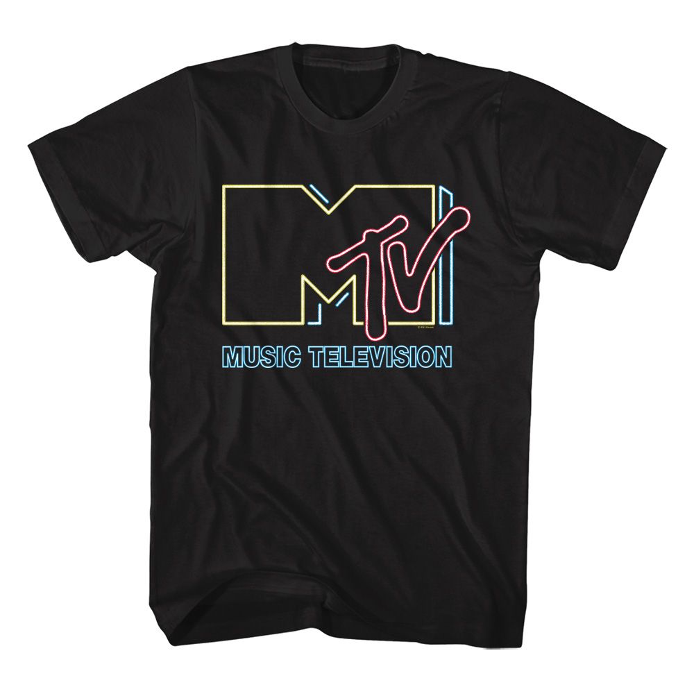 Mtv Black Adult Short Sleeve Tshirt