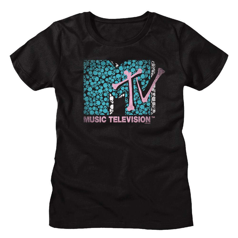 Mtv Black Ladies Short Sleeve Tshirt