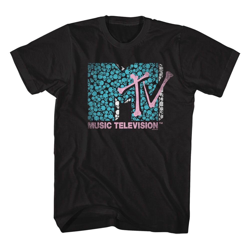 Mtv Black Adult Short Sleeve Tshirt