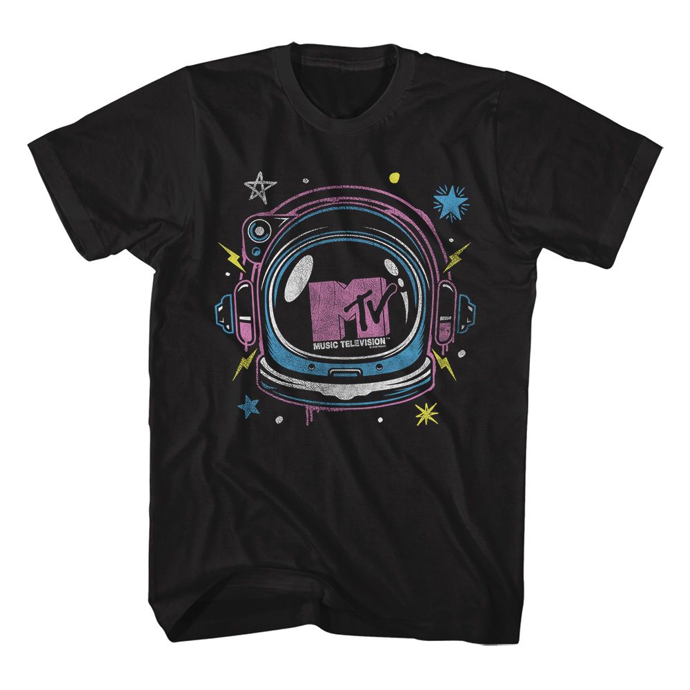 Mtv Black Adult Short Sleeve Tshirt