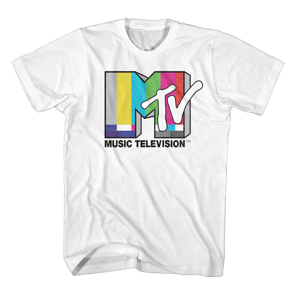 Mtv White Adult Short Sleeve Tshirt