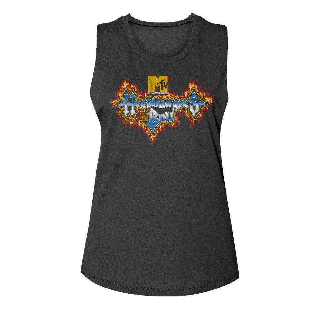 Mtv Charcoal Ladies Muscle Tank