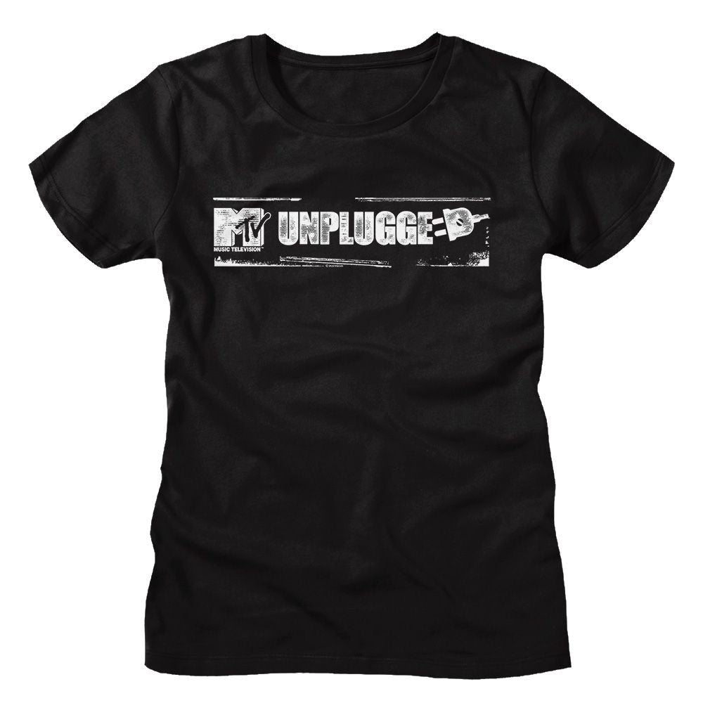 Mtv Black Ladies Short Sleeve Tshirt