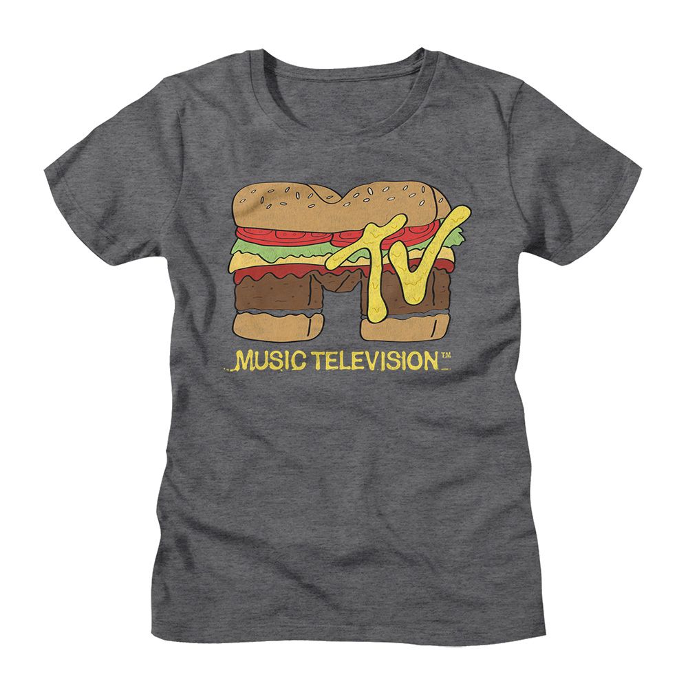 Mtv Deep Heather Ladies Short Sleeve Tshirt