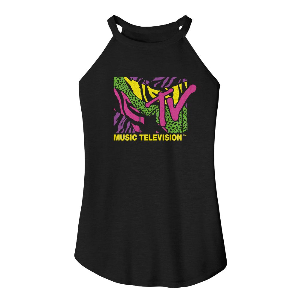 Mtv Black Ladies Sleeveless Rocker Tank