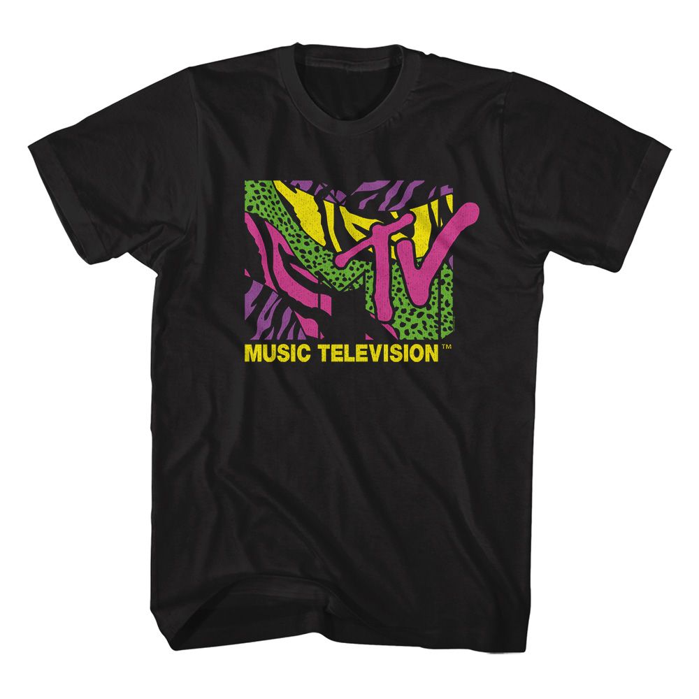 Mtv Black Adult Short Sleeve Tshirt