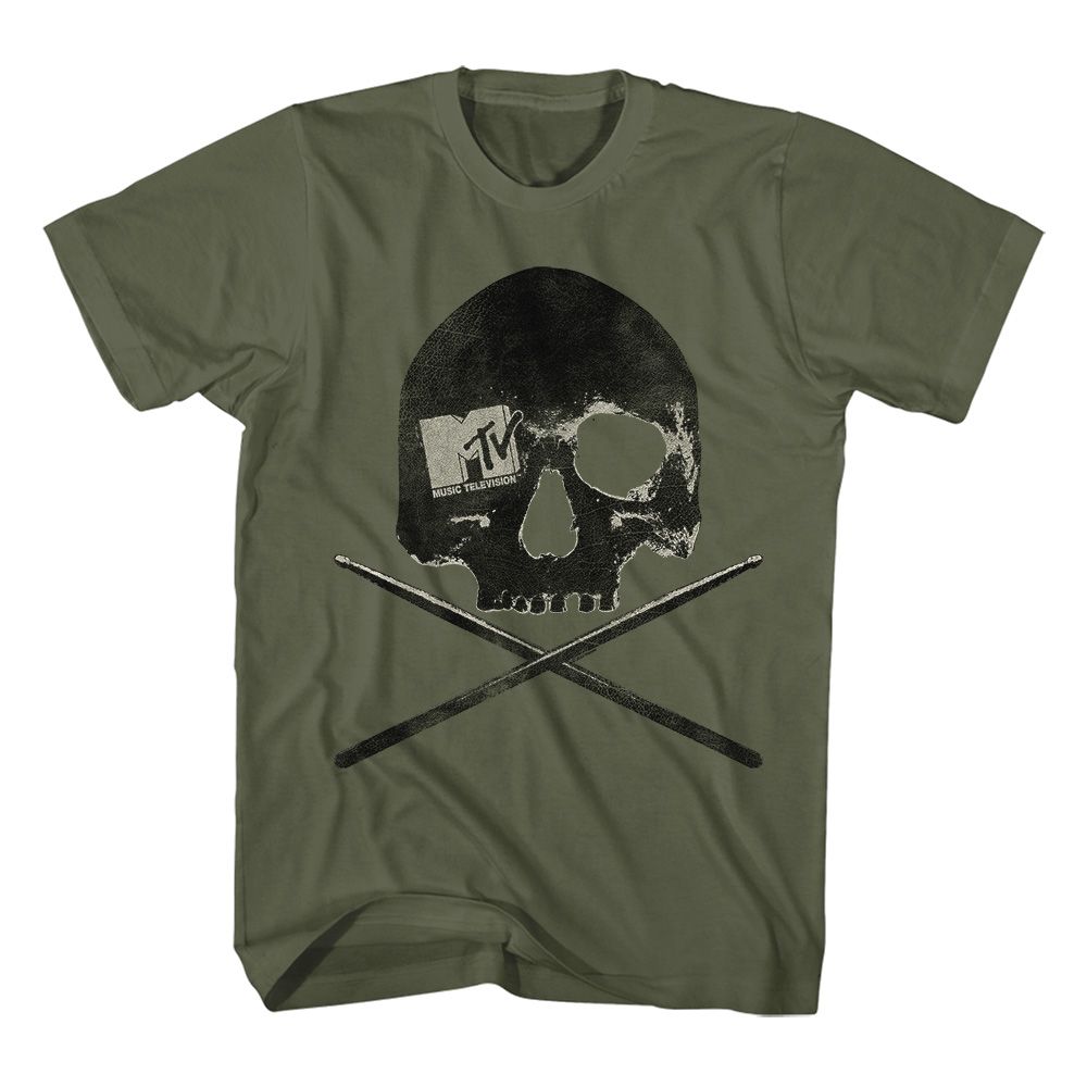 Mtv Military Green Adult Short Sleeve Tshirt