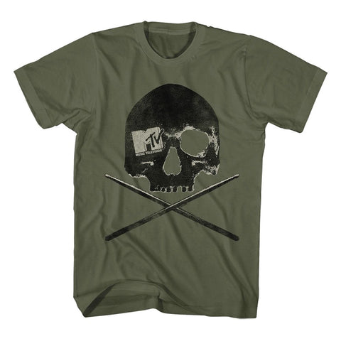 Mtv Military Green Adult Short Sleeve Tshirt