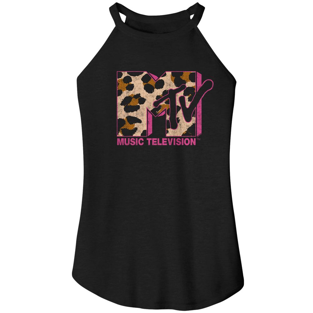 Mtv Black Ladies Sleeveless Rocker Tank