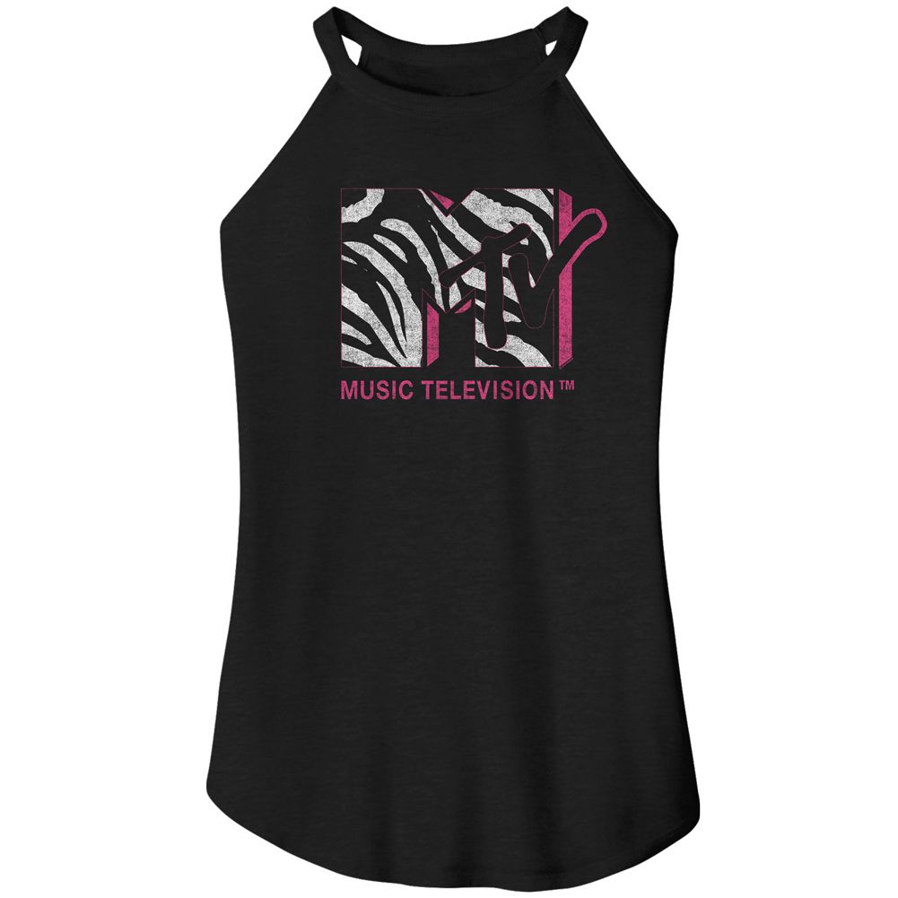 Mtv Black Ladies Sleeveless Rocker Tank