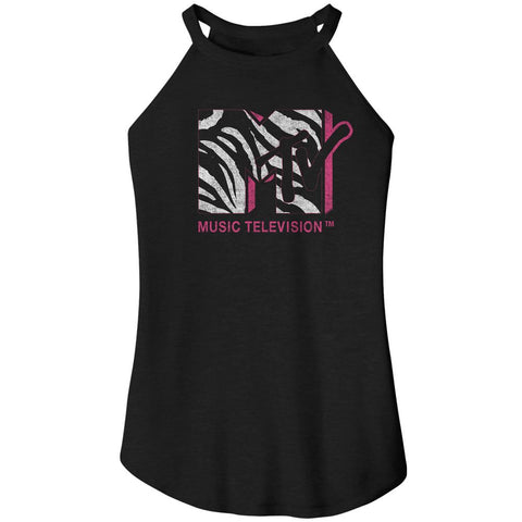 Mtv Black Ladies Sleeveless Rocker Tank