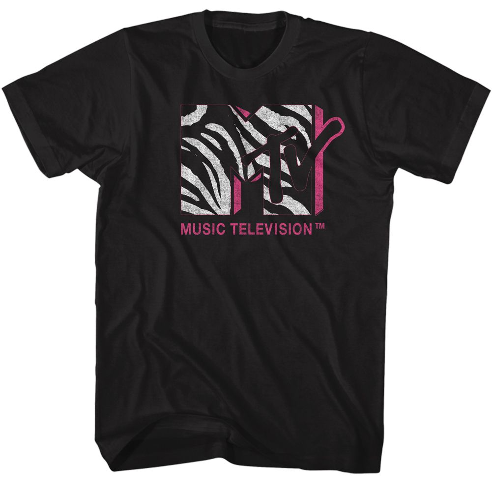 Mtv Black Adult Short Sleeve Tshirt