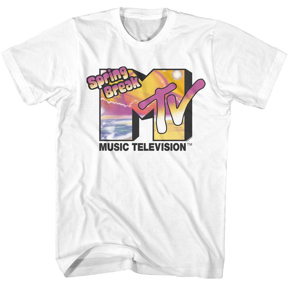 Mtv White Adult Short Sleeve Tshirt