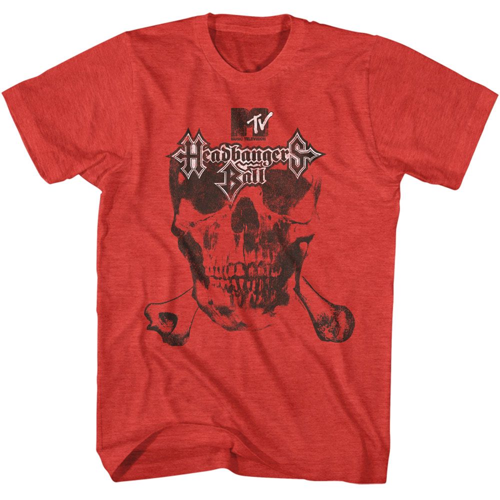 Mtv Red Heather Adult Short Sleeve Tshirt