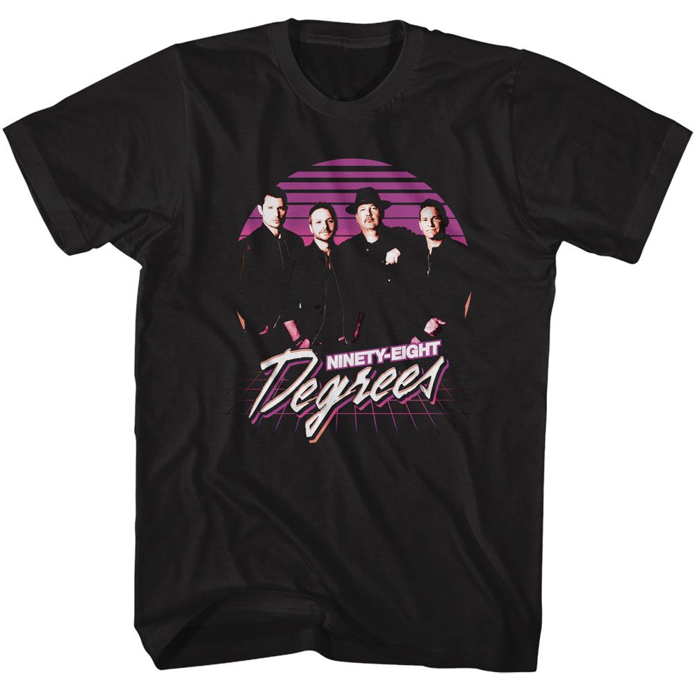 98 Degrees Black Adult S/S Tshirt