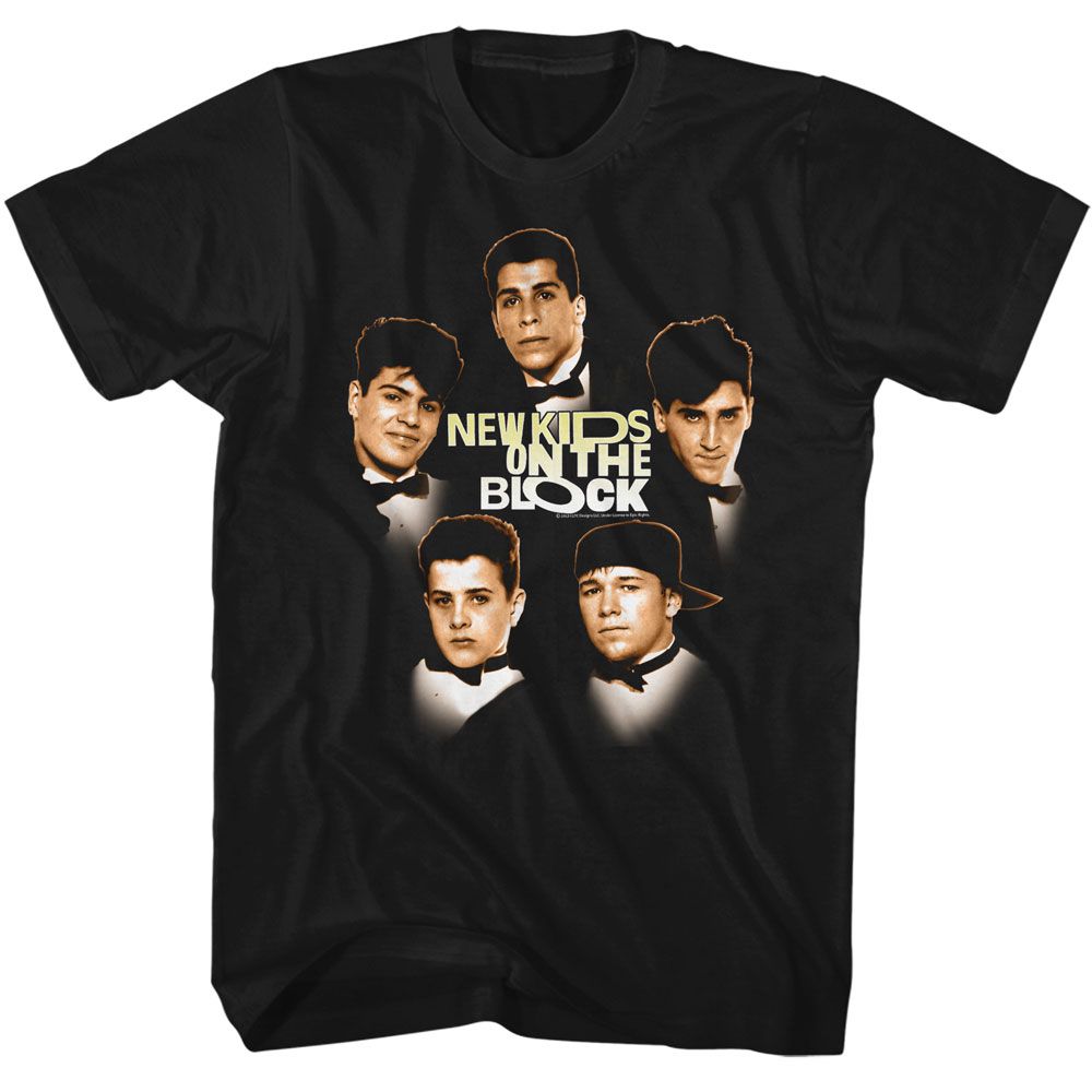New Kids On The Block Black Adult S/S Tshirt