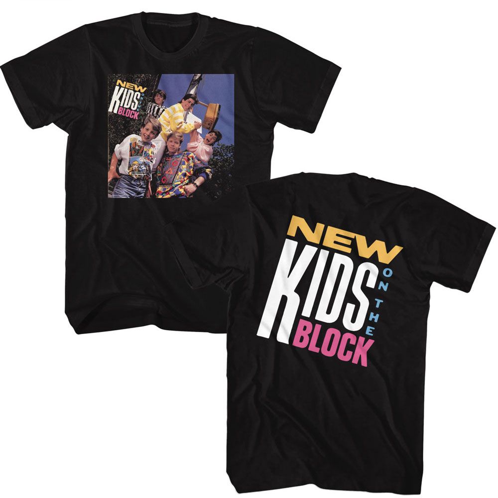 New Kids On The Block Black Adult S/S Tshirt
