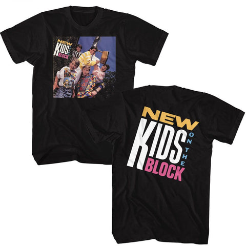 New Kids On The Block Black Adult S/S Tshirt