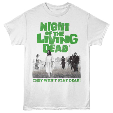 Night Of The Living Dead White Adult Short Sleeve Tshirt