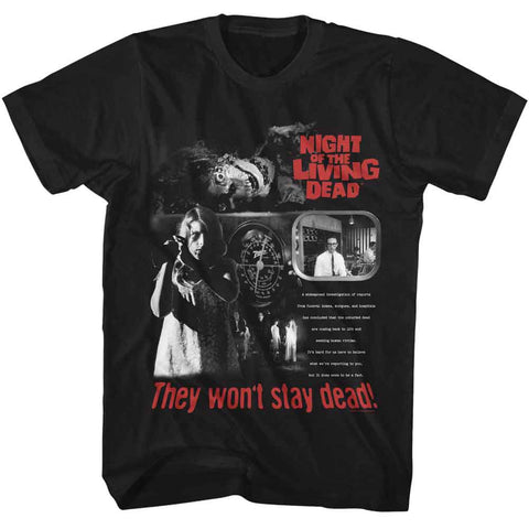 Night Of The Living Dead Black Adult Short Sleeve Tshirt