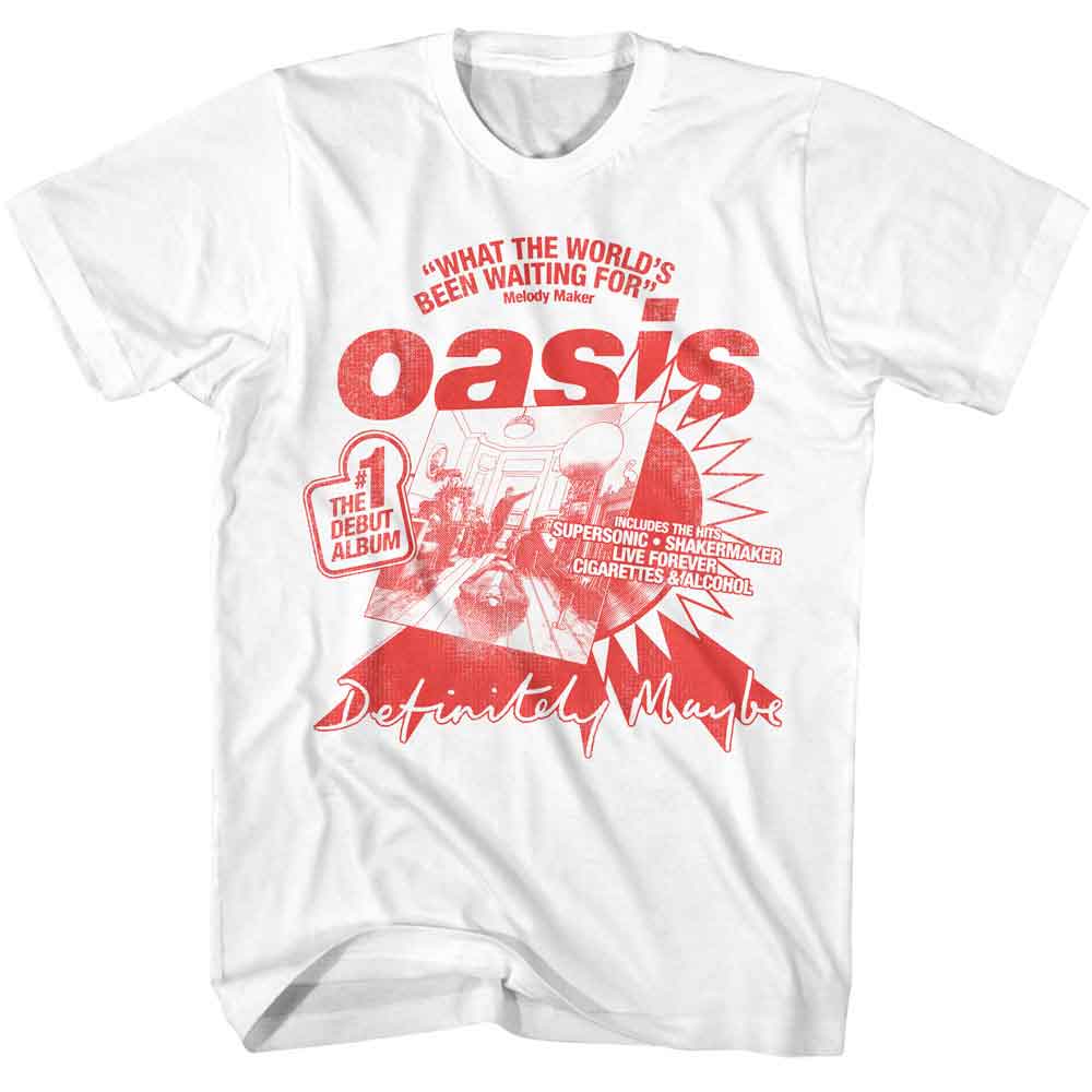 Oasis White Adult S/S Tshirt