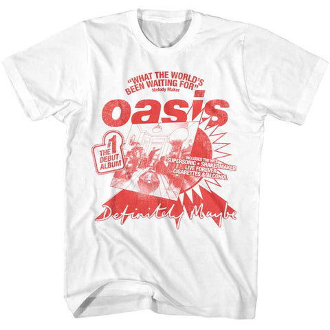 Oasis White Adult S/S Tshirt