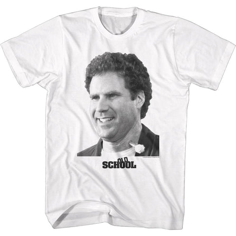 Oldschool White Adult Short Sleeve Tshirt