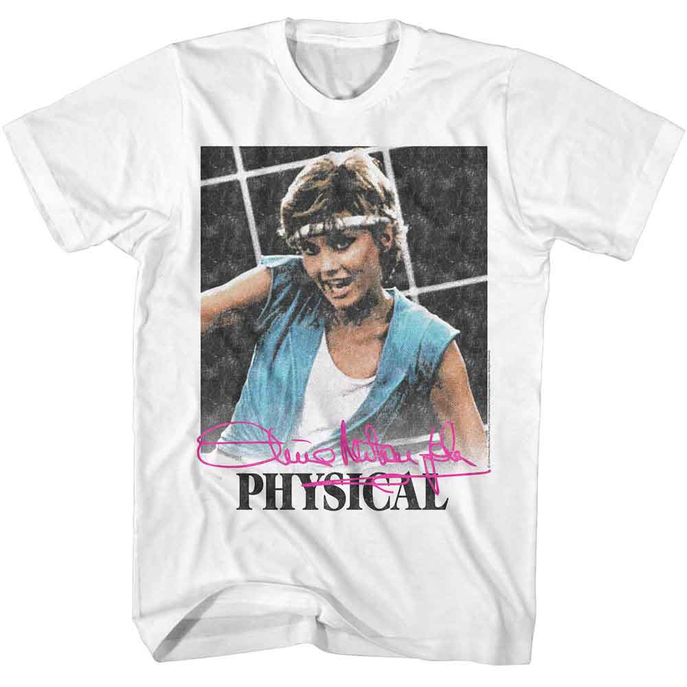 Olivia Newton John White Adult S/S Tshirt