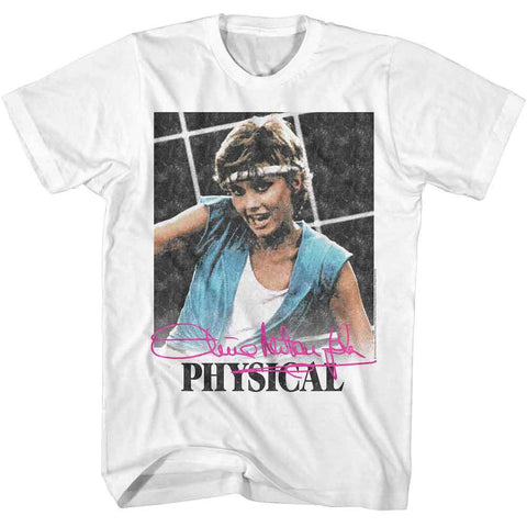 Olivia Newton John White Adult S/S Tshirt