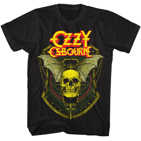 Ozzy Crowned Skull Winged-adult-tshirt