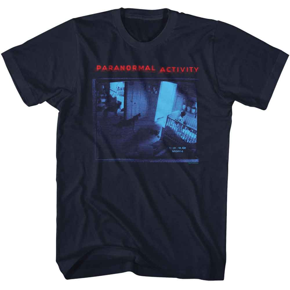 Paranormal Activity Navy Adult Short Sleeve Tshirt