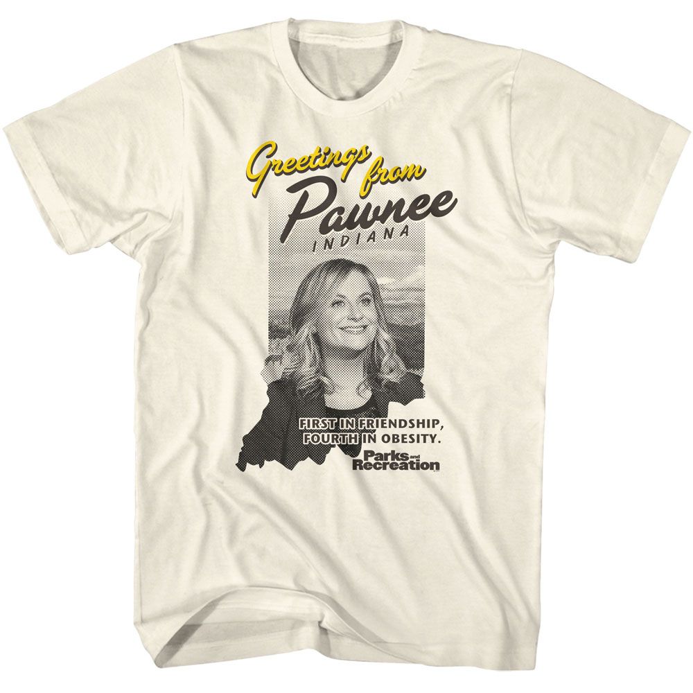 Parks And Recreation Natural Adult Short Sleeve Tshirt
