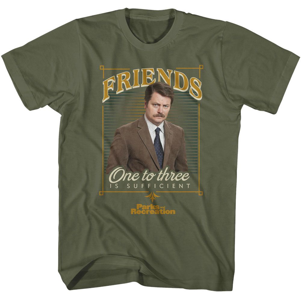 Parks And Recreation Military Green Adult Short Sleeve Tshirt