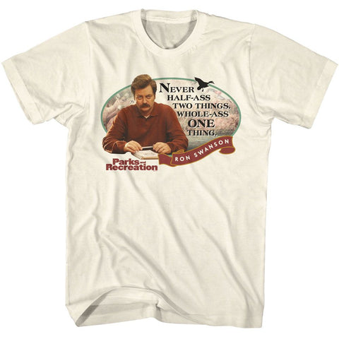 Parks And Recreation Natural Adult Short Sleeve Tshirt